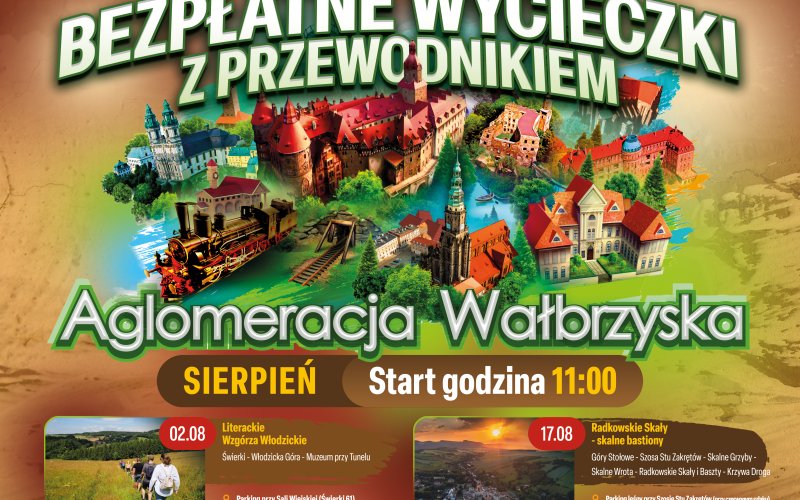 Odkrywaj lokalnie - cykl bezpłatnych wycieczek z przewodnikami - sierpień 2025